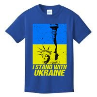 Support Ukraine I Stand With Ukraine Ukrainian Flag Kids T-Shirt