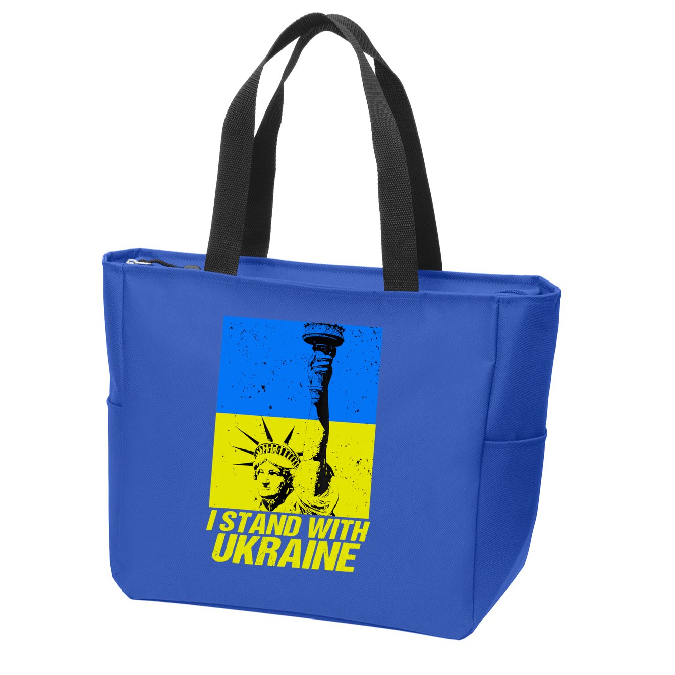 Support Ukraine I Stand With Ukraine Ukrainian Flag Zip Tote Bag