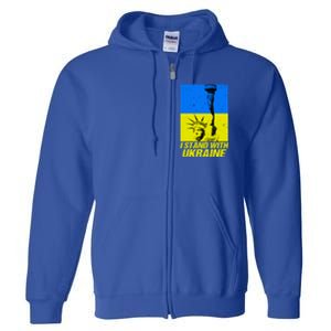 Support Ukraine I Stand With Ukraine Ukrainian Flag Full Zip Hoodie