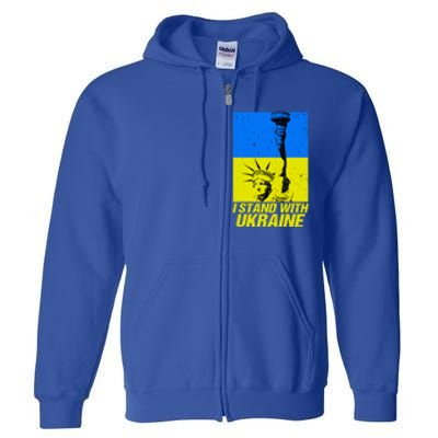 Support Ukraine I Stand With Ukraine Ukrainian Flag Full Zip Hoodie