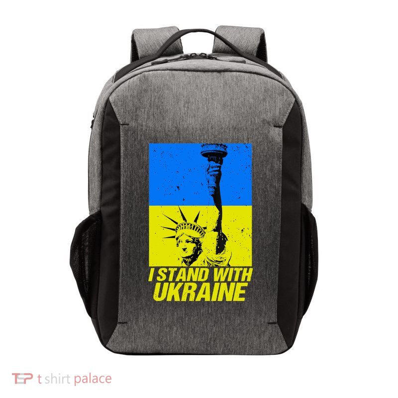 Support Ukraine I Stand With Ukraine Ukrainian Flag Vector Backpack