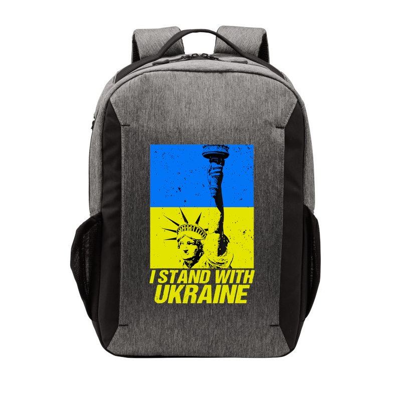 Support Ukraine I Stand With Ukraine Ukrainian Flag Vector Backpack