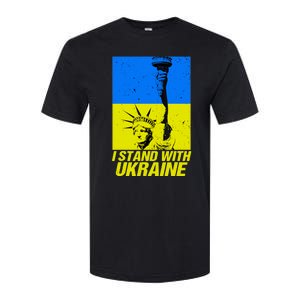 Support Ukraine I Stand With Ukraine Ukrainian Flag Softstyle CVC T-Shirt