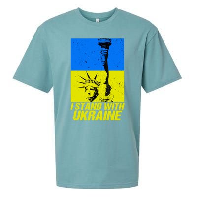 Support Ukraine I Stand With Ukraine Ukrainian Flag Sueded Cloud Jersey T-Shirt