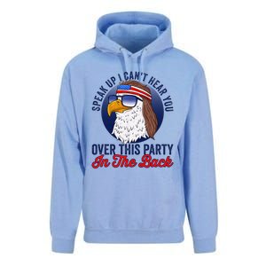 Speak Up I CanT Hear You Over This Party In The Back Mullet Unisex Surf Hoodie