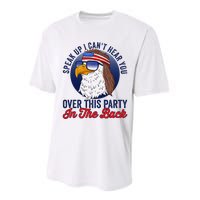 Speak Up I CanT Hear You Over This Party In The Back Mullet Performance Sprint T-Shirt