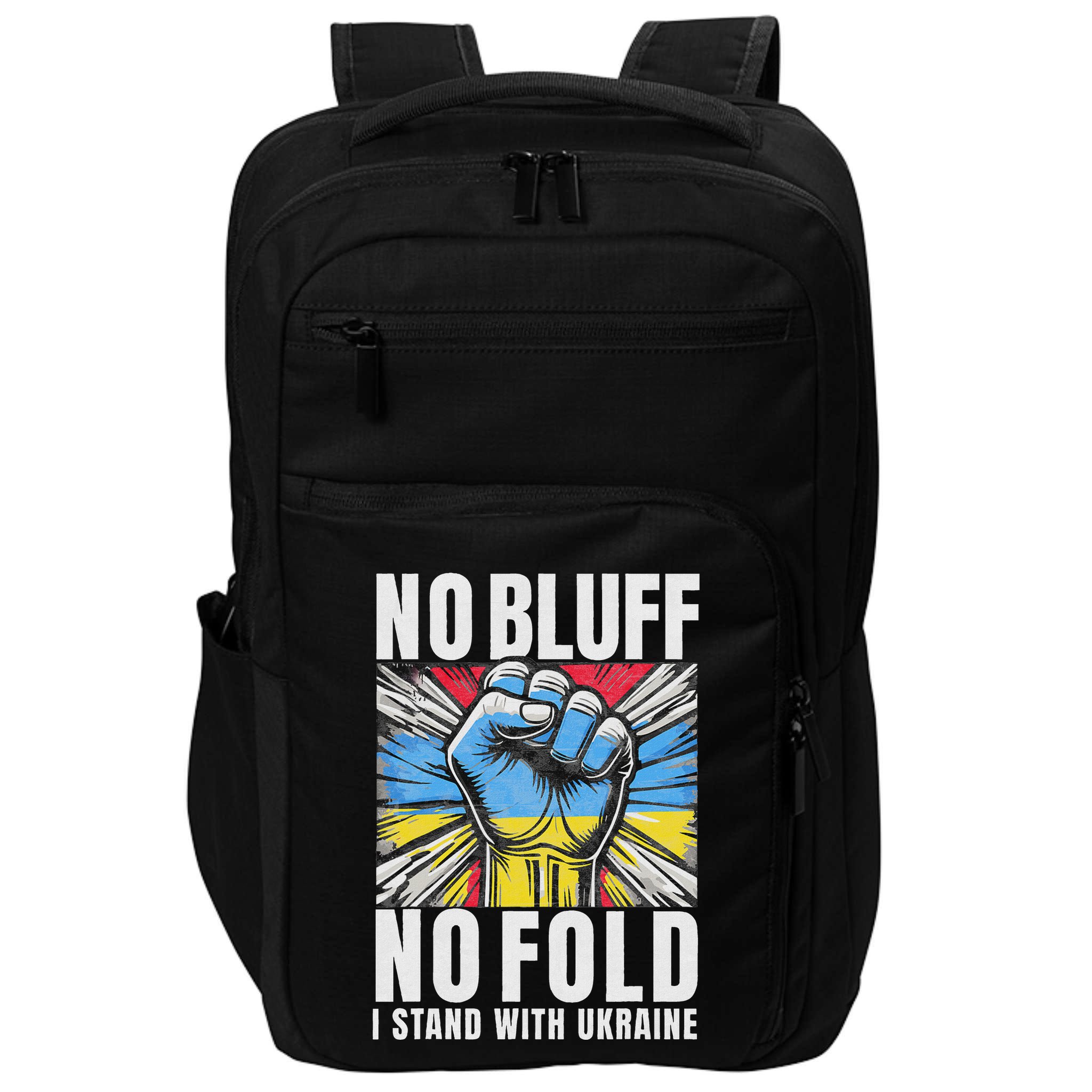 Support Ukraine I Stand With Ukraine Flag Apparel Impact Tech Backpack