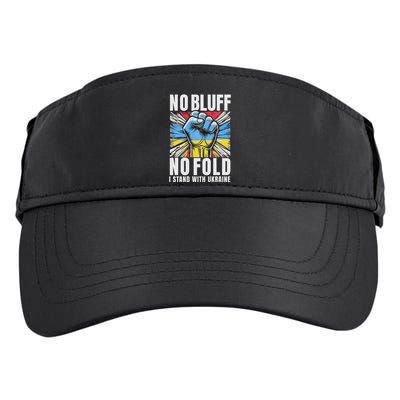 Support Ukraine I Stand With Ukraine Flag Apparel Adult Drive Performance Visor