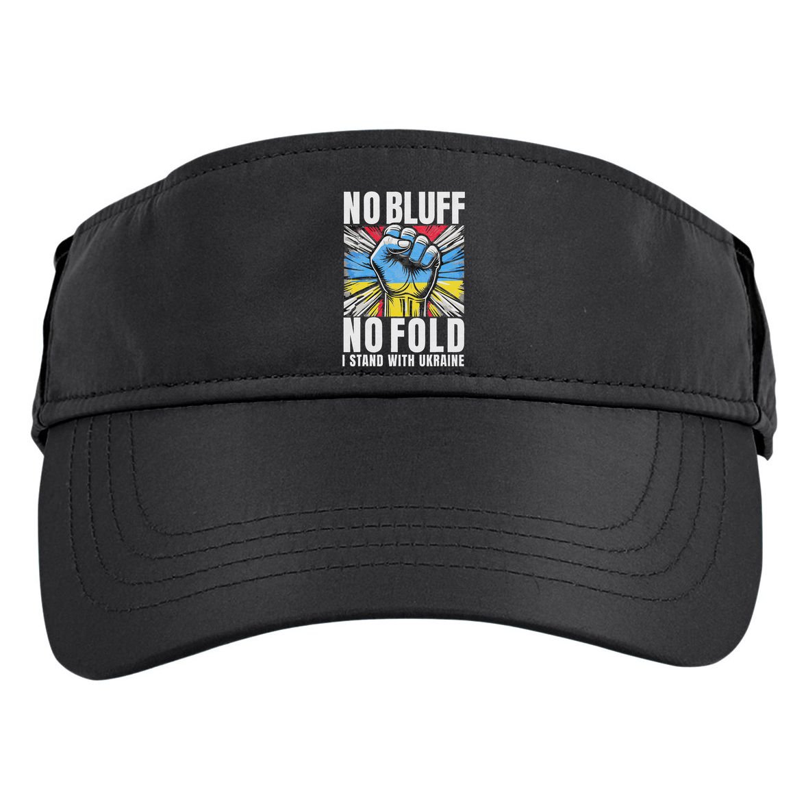 Support Ukraine I Stand With Ukraine Flag Apparel Adult Drive Performance Visor