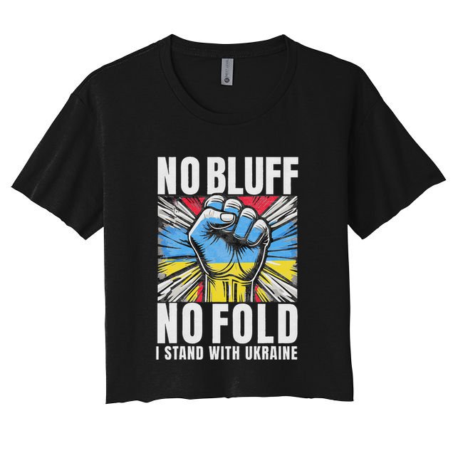 Support Ukraine I Stand With Ukraine Flag Apparel Crop Top