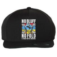 Support Ukraine I Stand With Ukraine Flag Apparel Wool Snapback Cap
