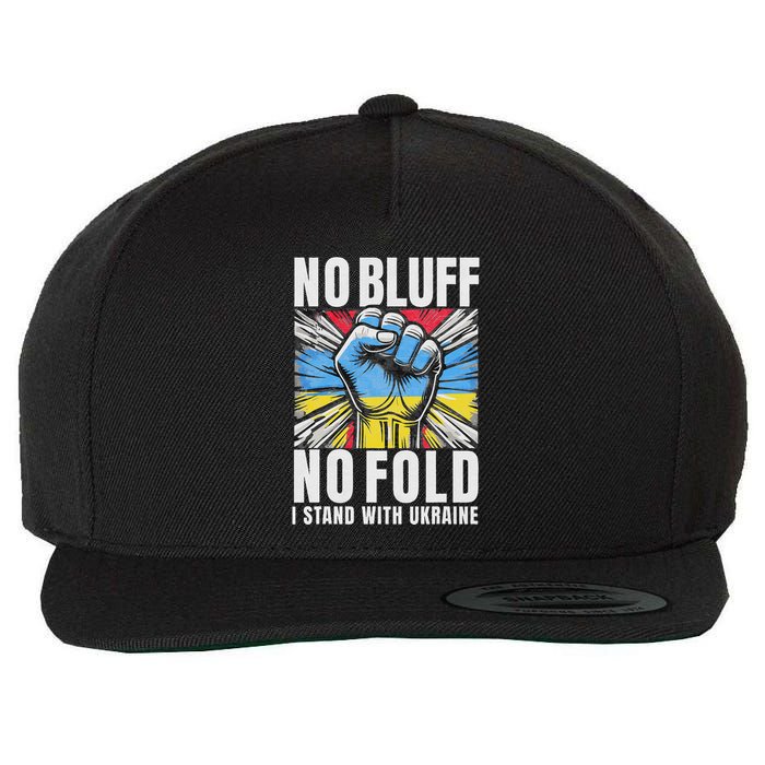 Support Ukraine I Stand With Ukraine Flag Apparel Wool Snapback Cap