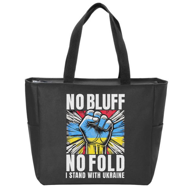 Support Ukraine I Stand With Ukraine Flag Apparel Zip Tote Bag