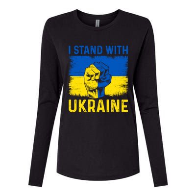 Support Ukraine I Stand With Ukraine Ukrainian Flag Great Gift Womens Cotton Relaxed Long Sleeve T-Shirt