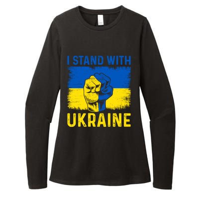 Support Ukraine I Stand With Ukraine Ukrainian Flag Great Gift Womens CVC Long Sleeve Shirt