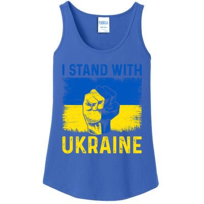 Support Ukraine I Stand With Ukraine Ukrainian Flag Great Gift Ladies Essential Tank