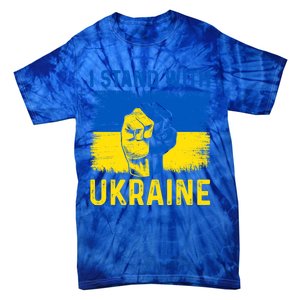 Support Ukraine I Stand With Ukraine Ukrainian Flag Great Gift Tie-Dye T-Shirt