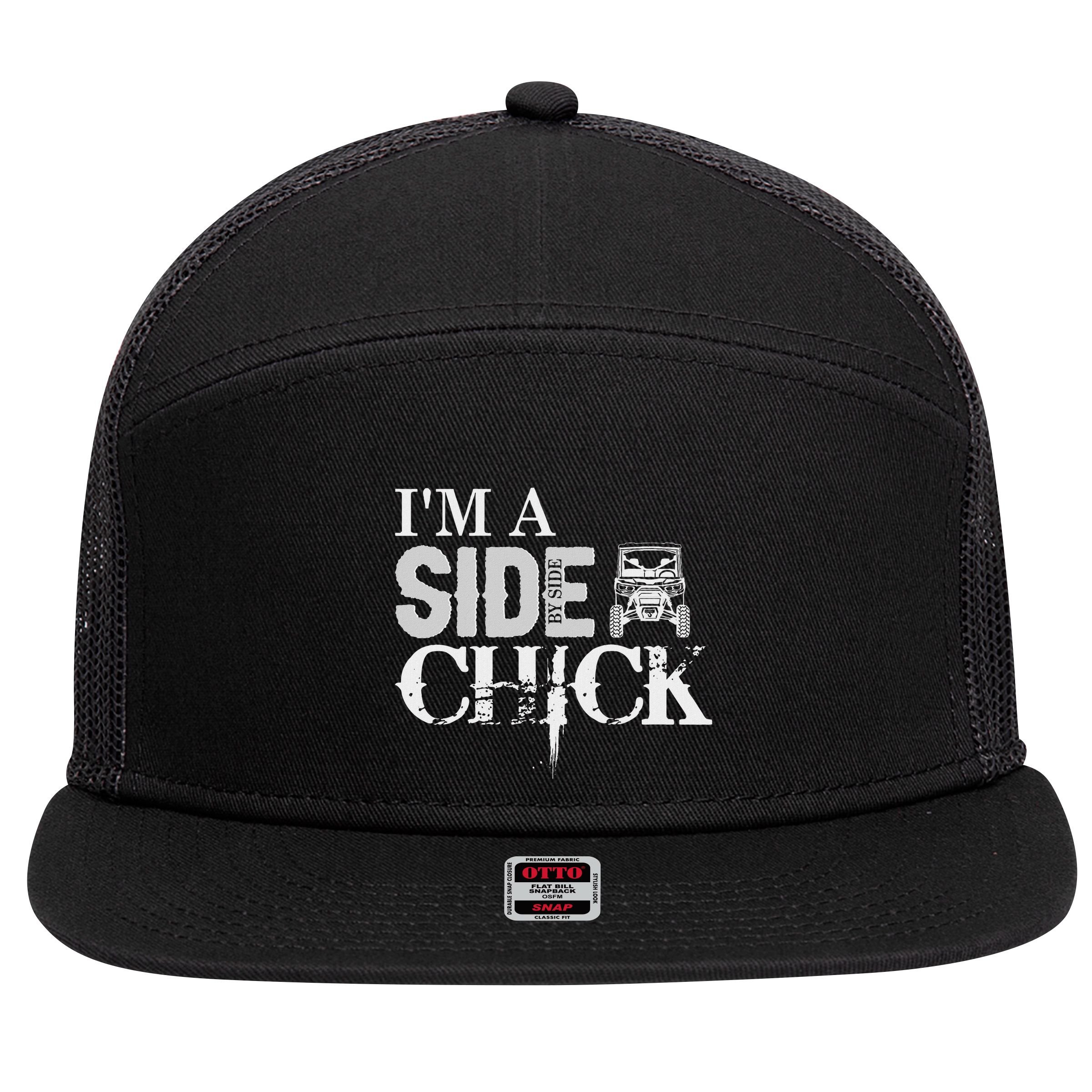 Sxs Utv IM A Side By Side Chick Canam Defender 7 Panel Mesh Trucker Snapback Hat