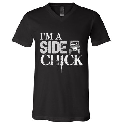 Sxs Utv IM A Side By Side Chick Canam Defender V-Neck T-Shirt
