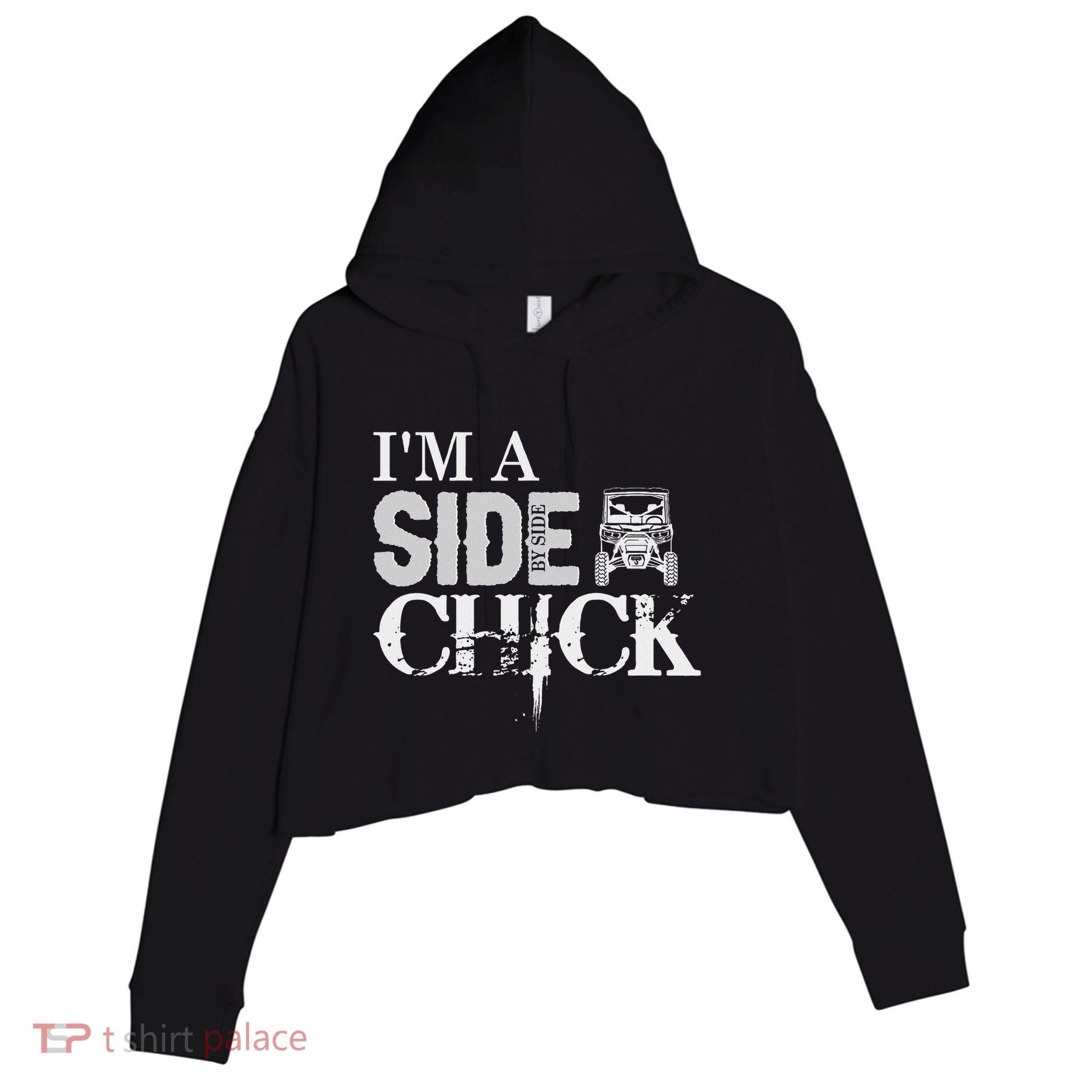 Sxs Utv IM A Side By Side Chick Canam Defender Crop Fleece Hoodie