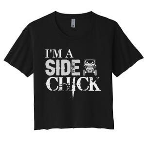 Sxs Utv IM A Side By Side Chick Canam Defender Women's Crop Top Tee