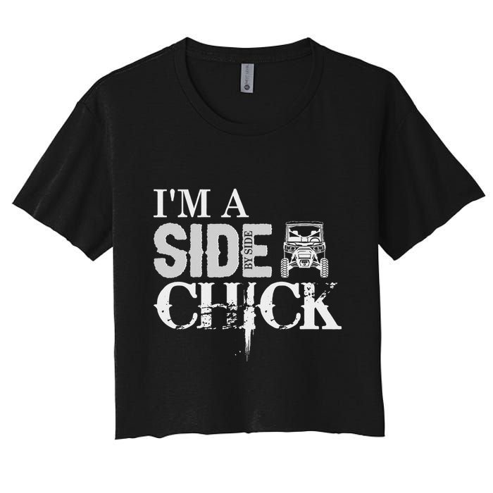 Sxs Utv IM A Side By Side Chick Canam Defender Women's Crop Top Tee