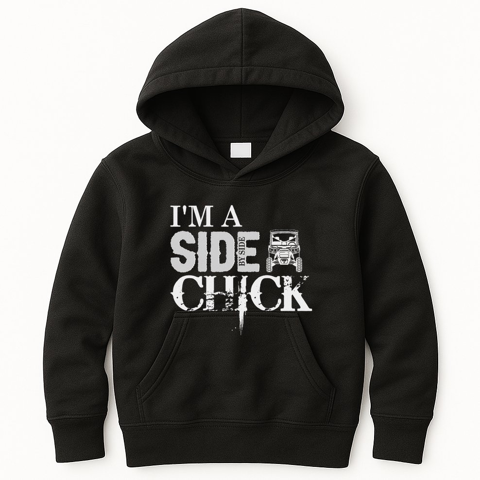 Sxs Utv IM A Side By Side Chick Canam Defender Kids Hoodie