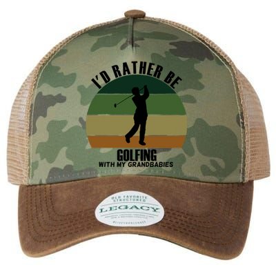 Special Unique Id Rather Be Golfing My Grand Gift Legacy Tie Dye Trucker Hat