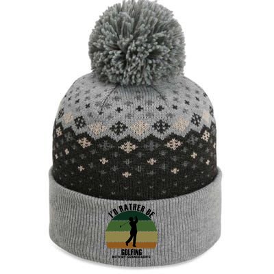 Special Unique Id Rather Be Golfing My Grand Gift The Baniff Cuffed Pom Beanie