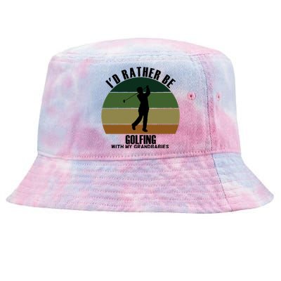 Special Unique Id Rather Be Golfing My Grand Gift Tie-Dyed Bucket Hat