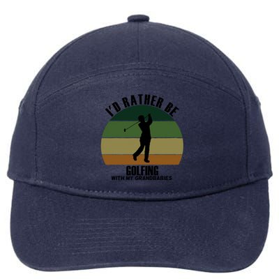 Special Unique Id Rather Be Golfing My Grand Gift 7-Panel Snapback Hat