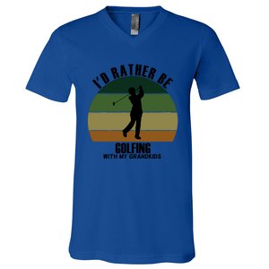 Special Unique Id Rather Be Golfing My Grand Meaningful Gift V-Neck T-Shirt