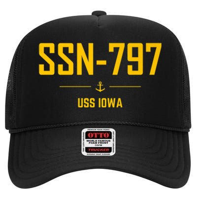 SSN797 USS Iowa High Crown Mesh Back Trucker Hat