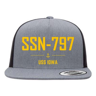 SSN797 USS Iowa Flat Bill Trucker Hat