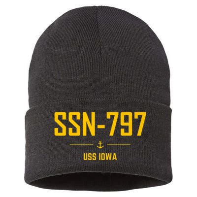 SSN797 USS Iowa Sustainable Knit Beanie