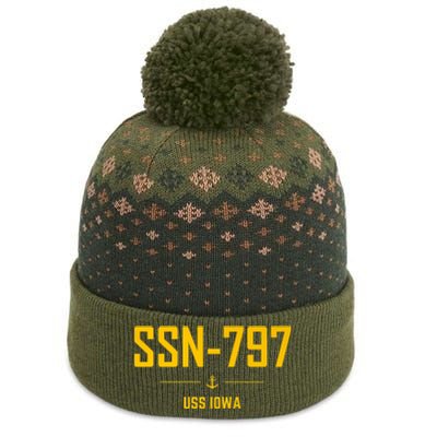 SSN797 USS Iowa The Baniff Cuffed Pom Beanie