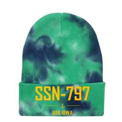 SSN797 USS Iowa Tie Dye 12in Knit Beanie