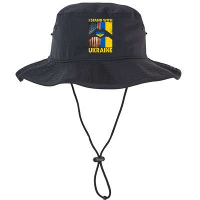 Support Ukraine I Stand With Us American Ukrainian Flag Bucket Hat