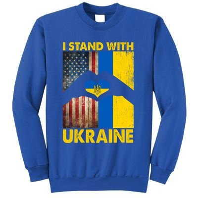 Support Ukraine I Stand With Us American Ukrainian Flag Sweatshirt