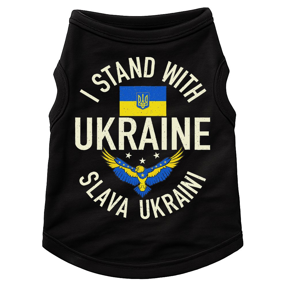 Support Ukraine I Stand With Ukraine Ukrainian Flag Patriot Doggie Tank