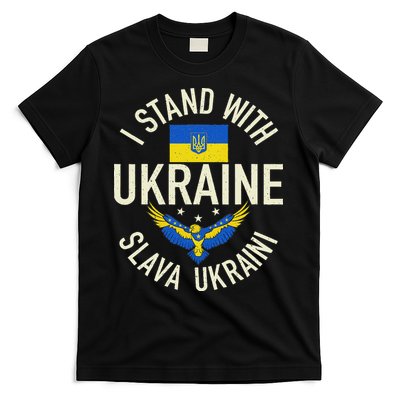Support Ukraine I Stand With Ukraine Ukrainian Flag Patriot T-Shirt
