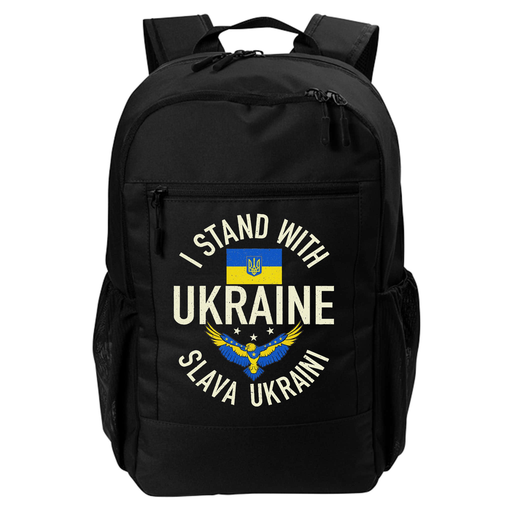 Support Ukraine I Stand With Ukraine Ukrainian Flag Patriot Backpack