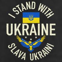Support Ukraine I Stand With Ukraine Ukrainian Flag Patriot 25L Jumbo Tote