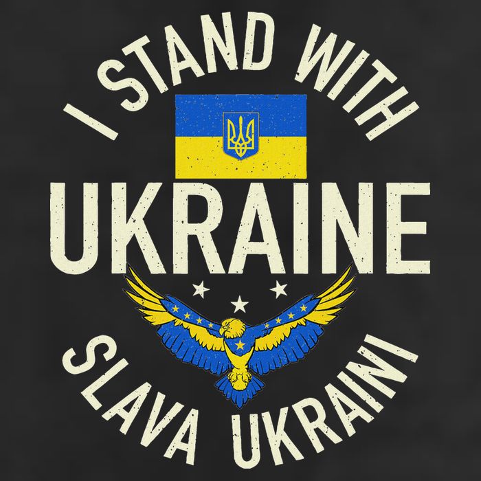 Support Ukraine I Stand With Ukraine Ukrainian Flag Patriot 25L Jumbo Tote