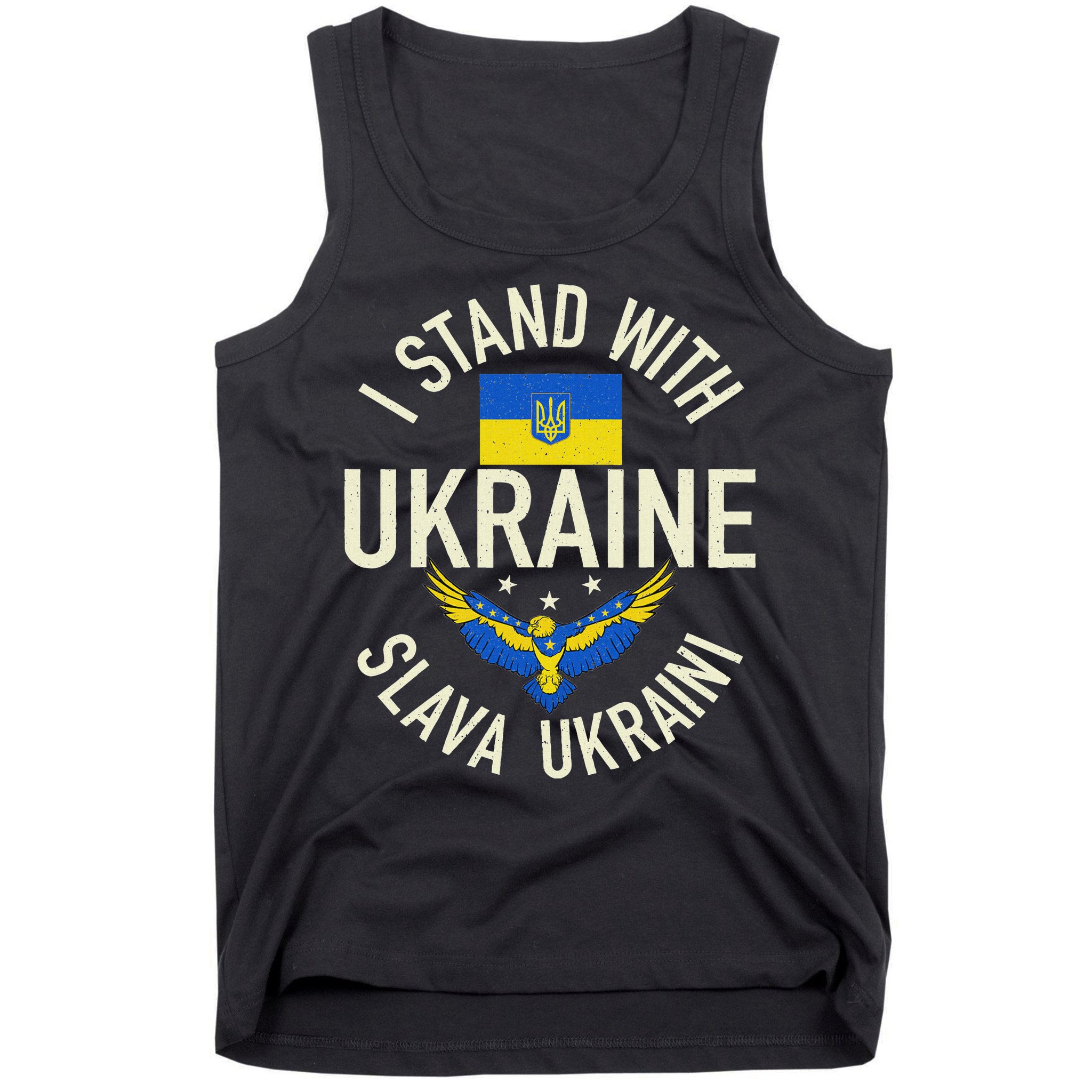 Support Ukraine I Stand With Ukraine Ukrainian Flag Patriot Tank Top