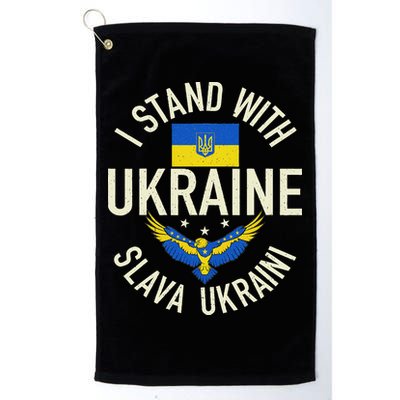 Support Ukraine I Stand With Ukraine Ukrainian Flag Patriot Golf Towel