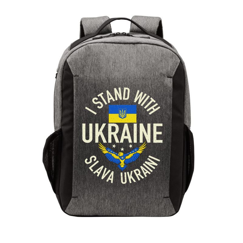 Support Ukraine I Stand With Ukraine Ukrainian Flag Patriot Vector Backpack