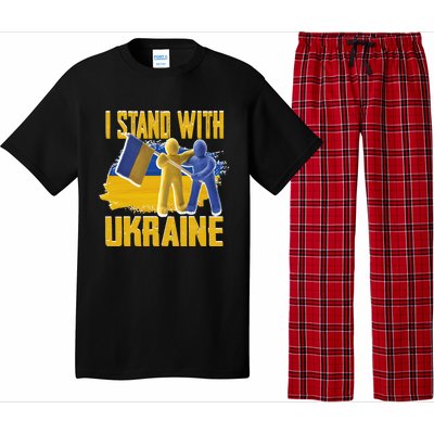 Support Ukraine I Stand With Ukraine Ukrainian Flag Clays Funny Gift Pajama Set