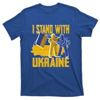 Support Ukraine I Stand With Ukraine Ukrainian Flag Clays Funny Gift T-Shirt