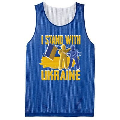 Support Ukraine I Stand With Ukraine Ukrainian Flag Clays Funny Gift Mesh Reversible Basketball Jersey Tank